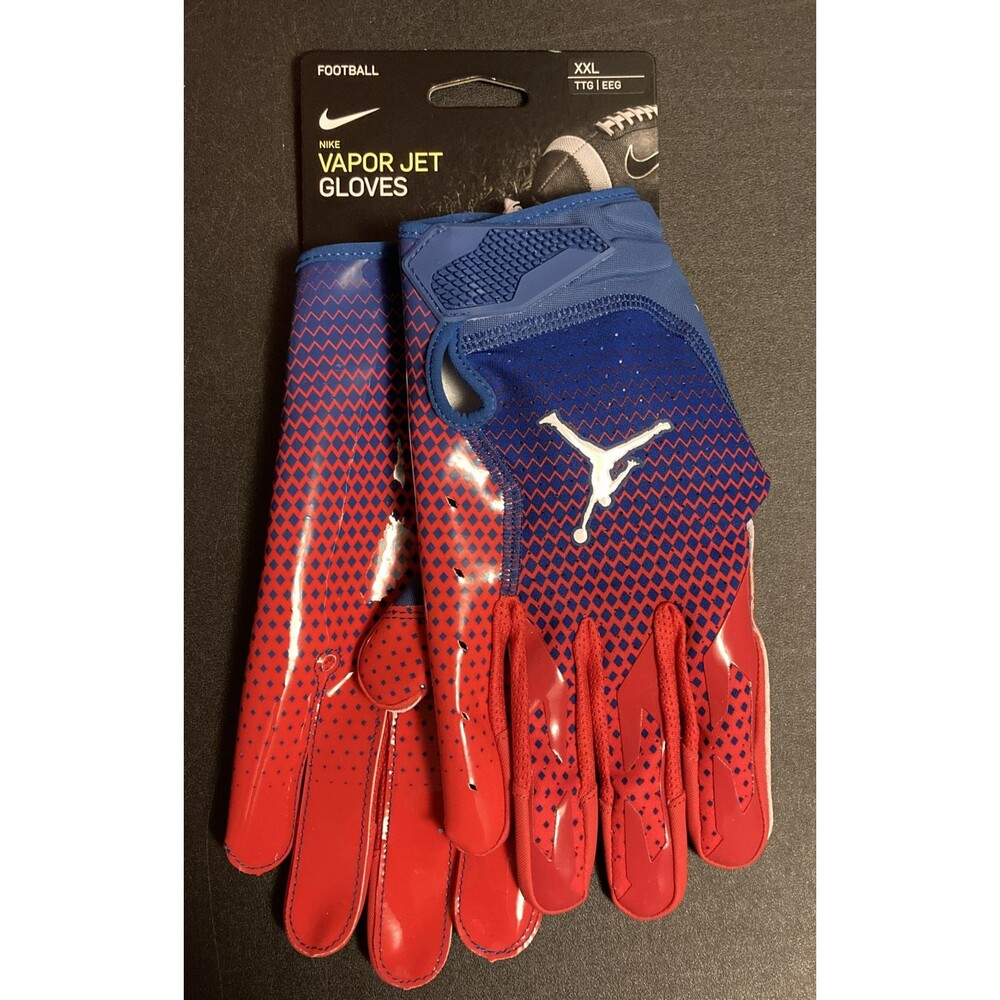 Nike Jordan Vapor Jet Football Gloves Pro Bowl Red/White DH7923-439 Size 2XL